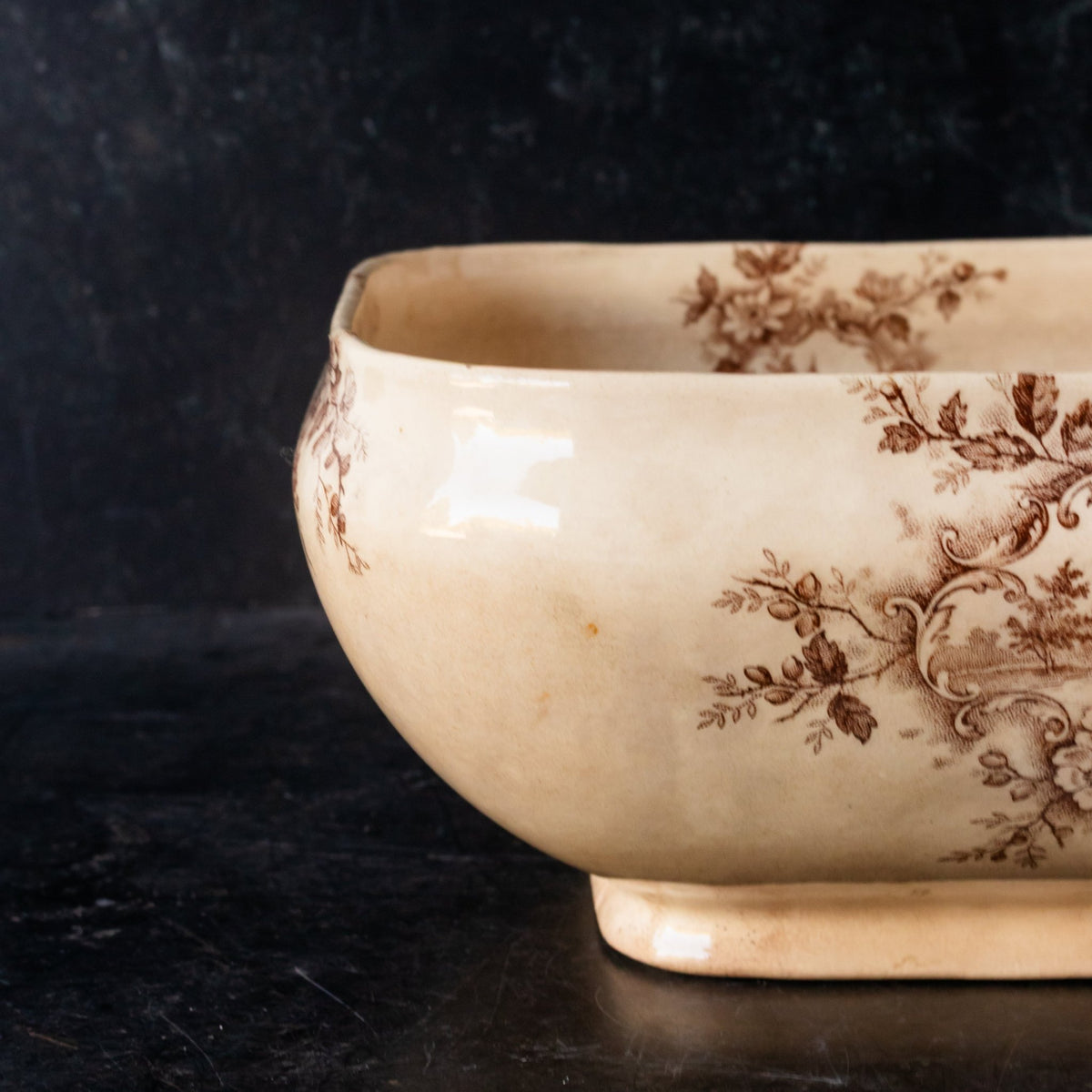 Vintage Pompadour Transferware Serving Bowl - elsie green - The French Kitchen
