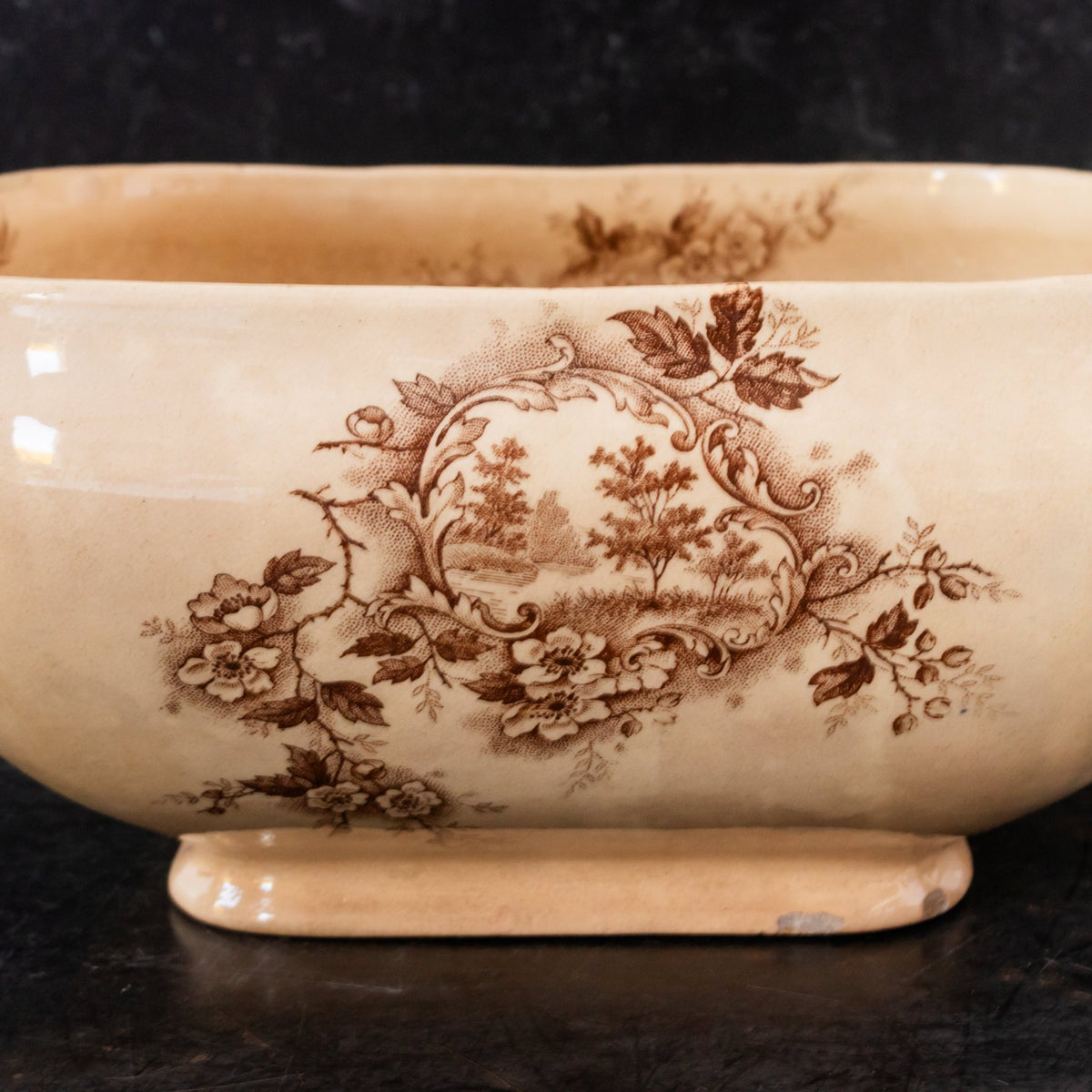 Vintage Pompadour Transferware Serving Bowl - elsie green - The French Kitchen