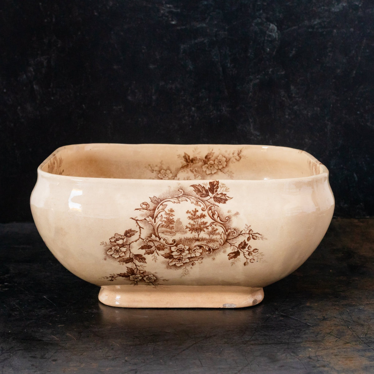 Vintage Pompadour Transferware Serving Bowl - elsie green - The French Kitchen
