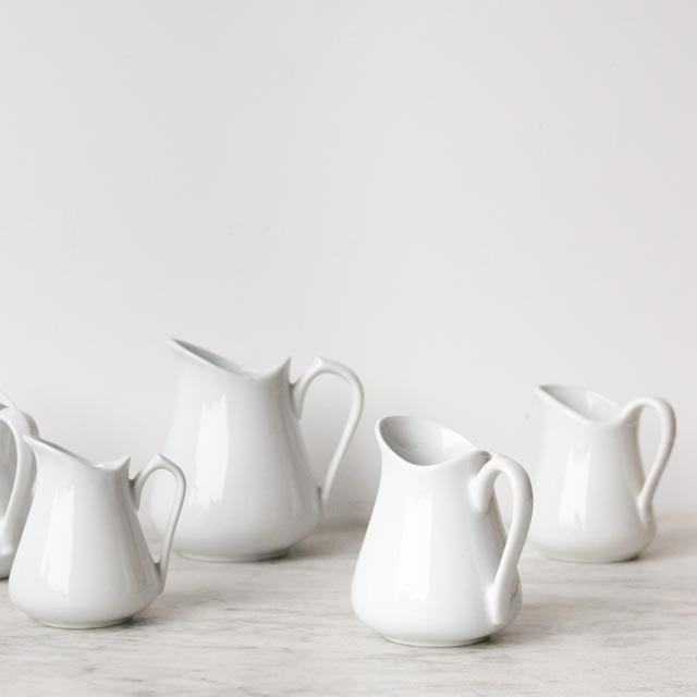 Vintage Porcelain Pitcher - elsie green - the french kitchen