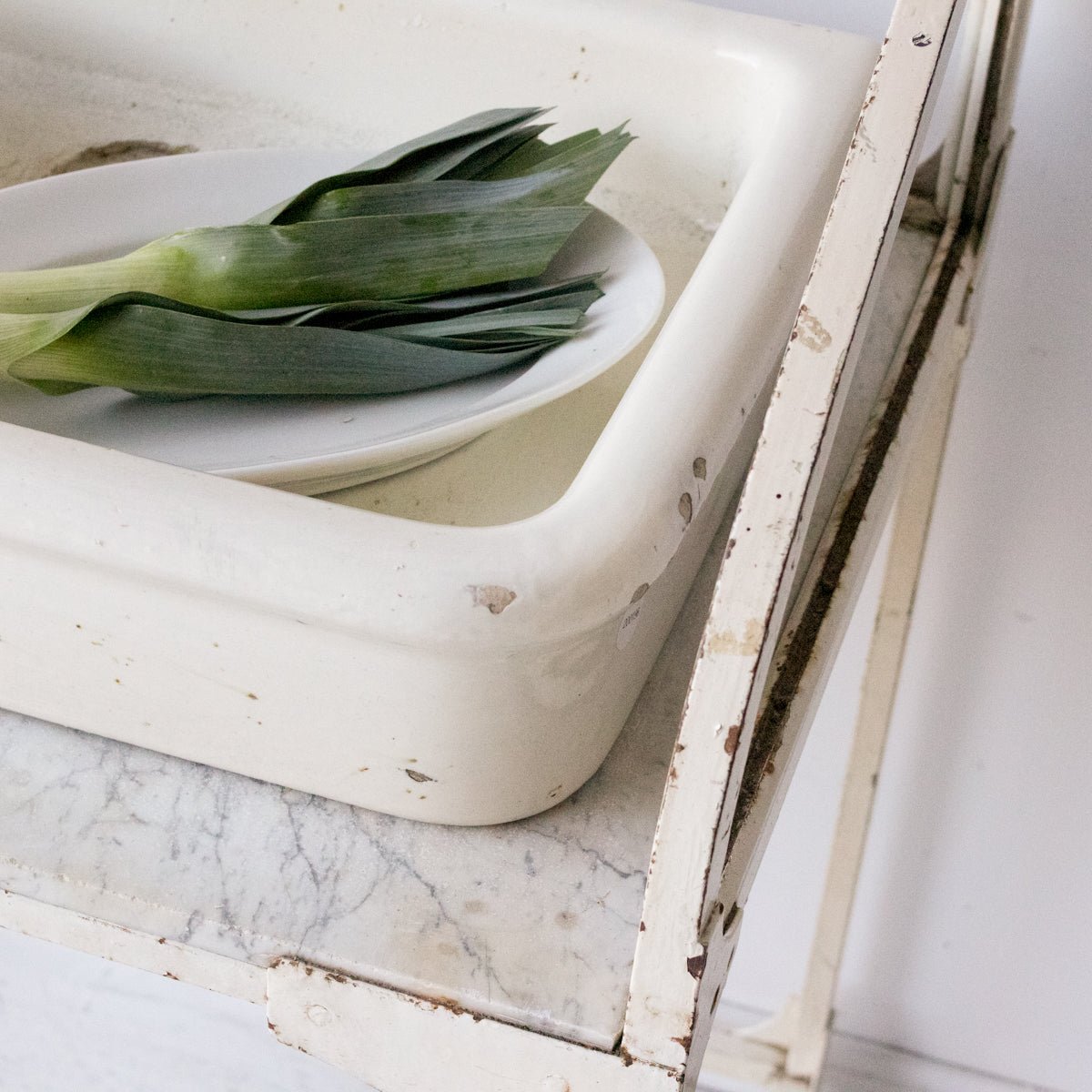 Vintage Porcelain Sink - elsie green - furniture