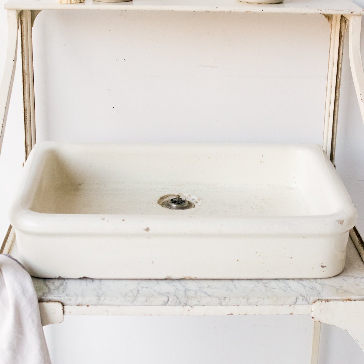 Vintage Porcelain Sink - elsie green - furniture