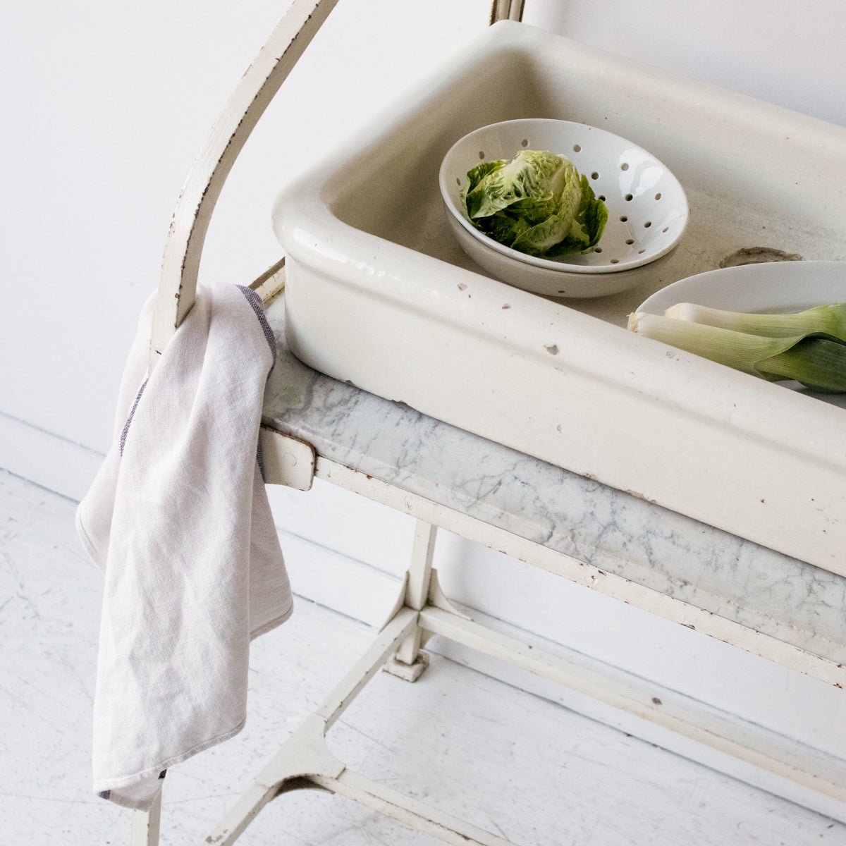 Vintage Porcelain Sink - elsie green - furniture