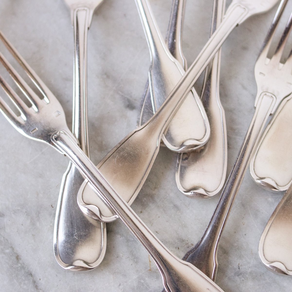 Vintage Ravinet D'Enfert Flatware Set of 34 - elsie green - the french kitchen
