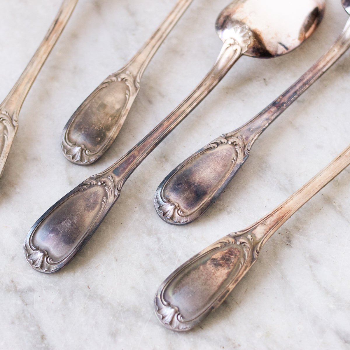 Vintage Ravinet D'Enfert Flatware Set of 37 - elsie green - the french kitchen