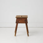 Vintage Raw Wood Stool - elsie green - furniture