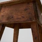 Vintage Raw Wood Stool - elsie green - furniture