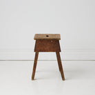 Vintage Raw Wood Stool - elsie green - furniture