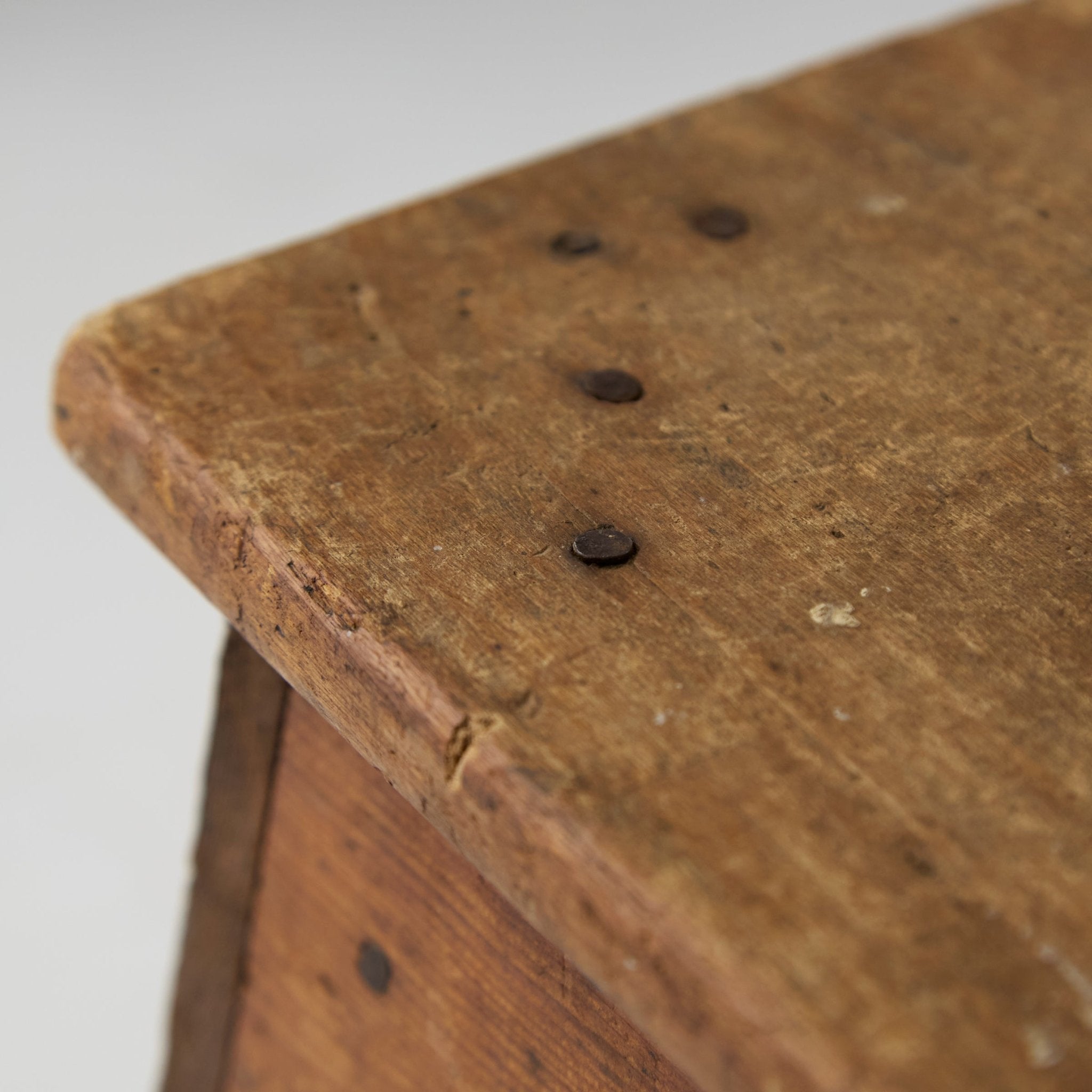 Vintage Raw Wood Stool - elsie green - furniture
