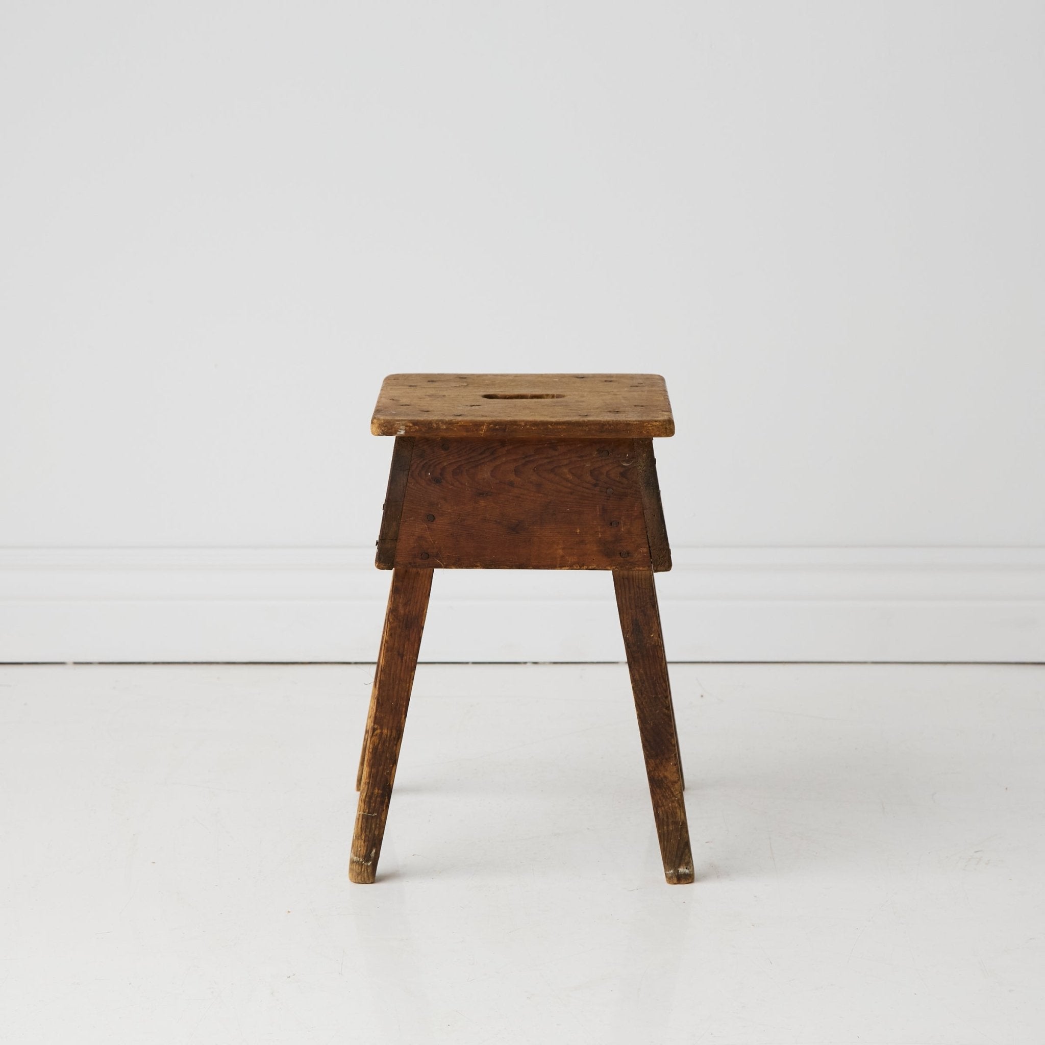 Vintage Raw Wood Stool - elsie green - furniture