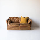 Vintage Roche Bobois Leather Loveseat - elsie green - furniture