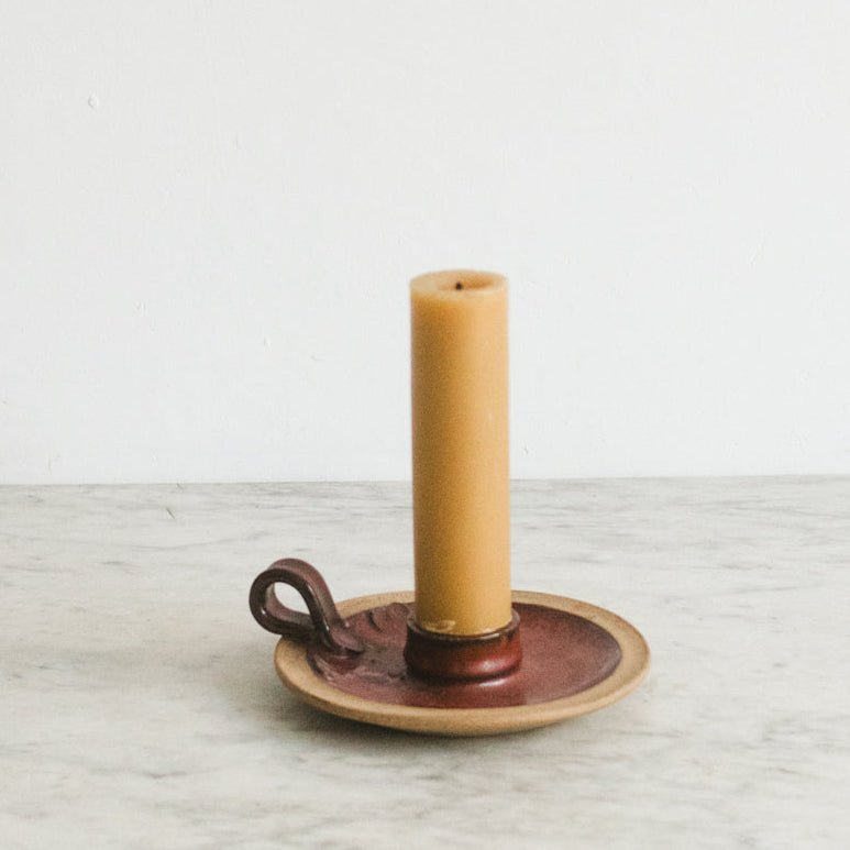 Vintage Roger Gilding Abbotsbury Stoneware Candlestick - elsie green - art