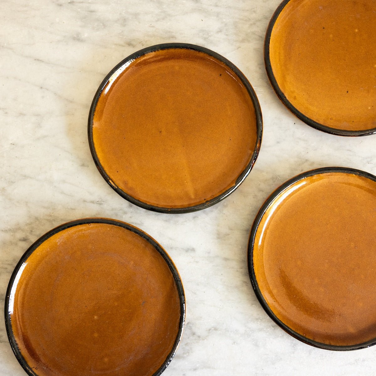 Vintage Salad Plate with Provencal Glaze Set of 4 - elsie green - The French Kitchen