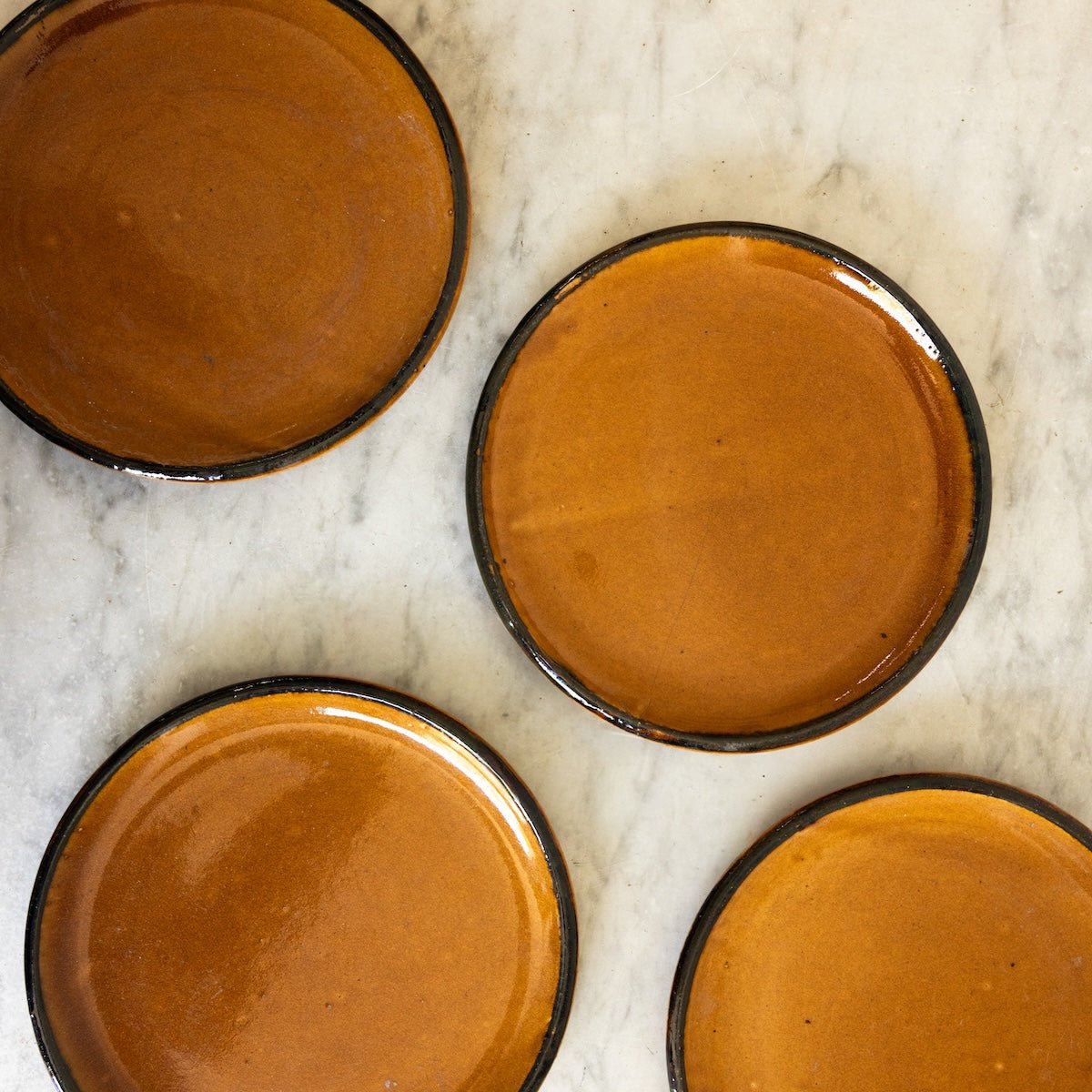 Vintage Salad Plate with Provencal Glaze Set of 4 - elsie green - The French Kitchen