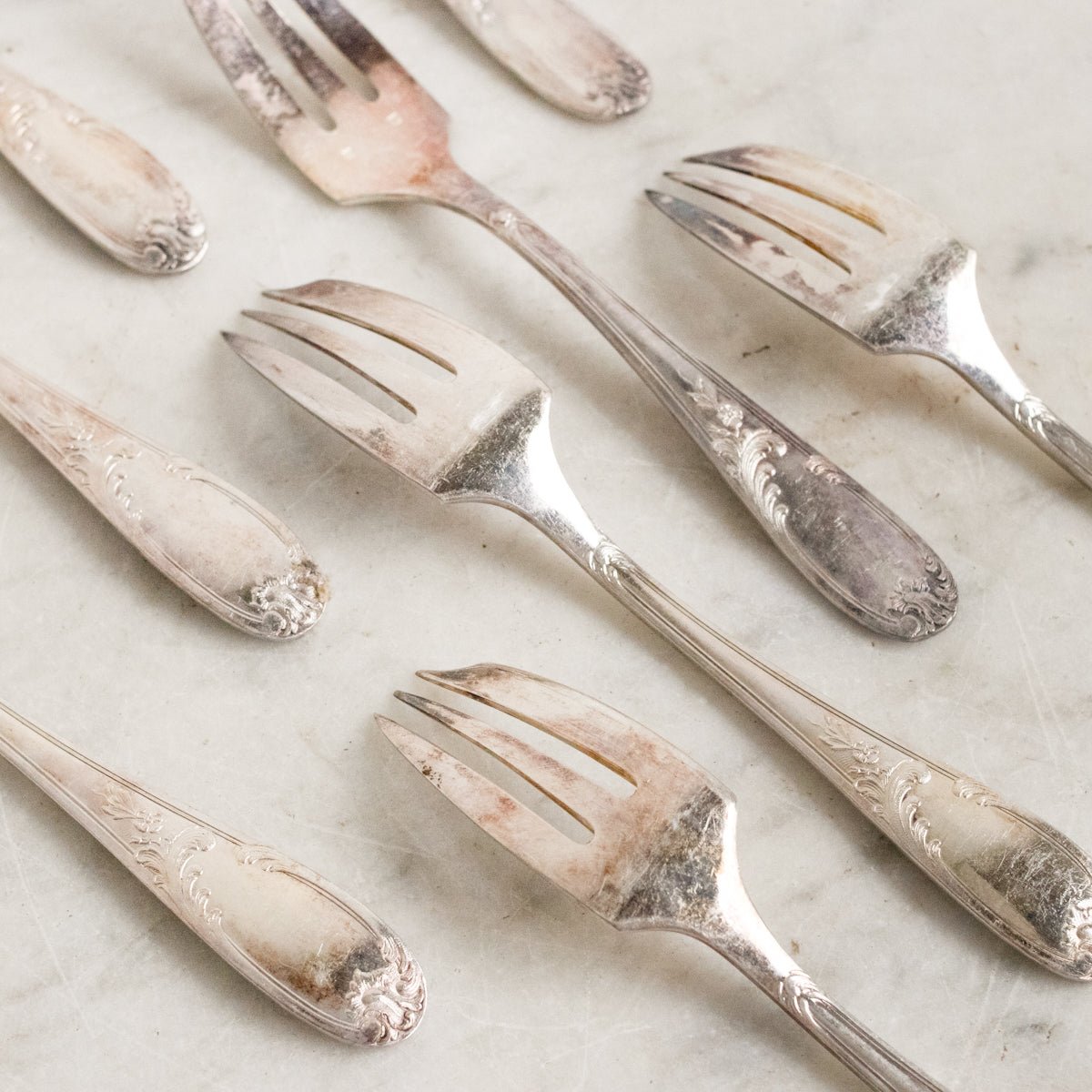 Vintage Seafood Fork, Set of 8 - The French Kitchen - elsie green
