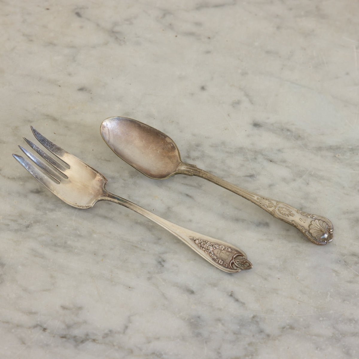 Vintage Serving Fork and Spoon | The Patrick Orbe Collection - elsie green - the french kitchen