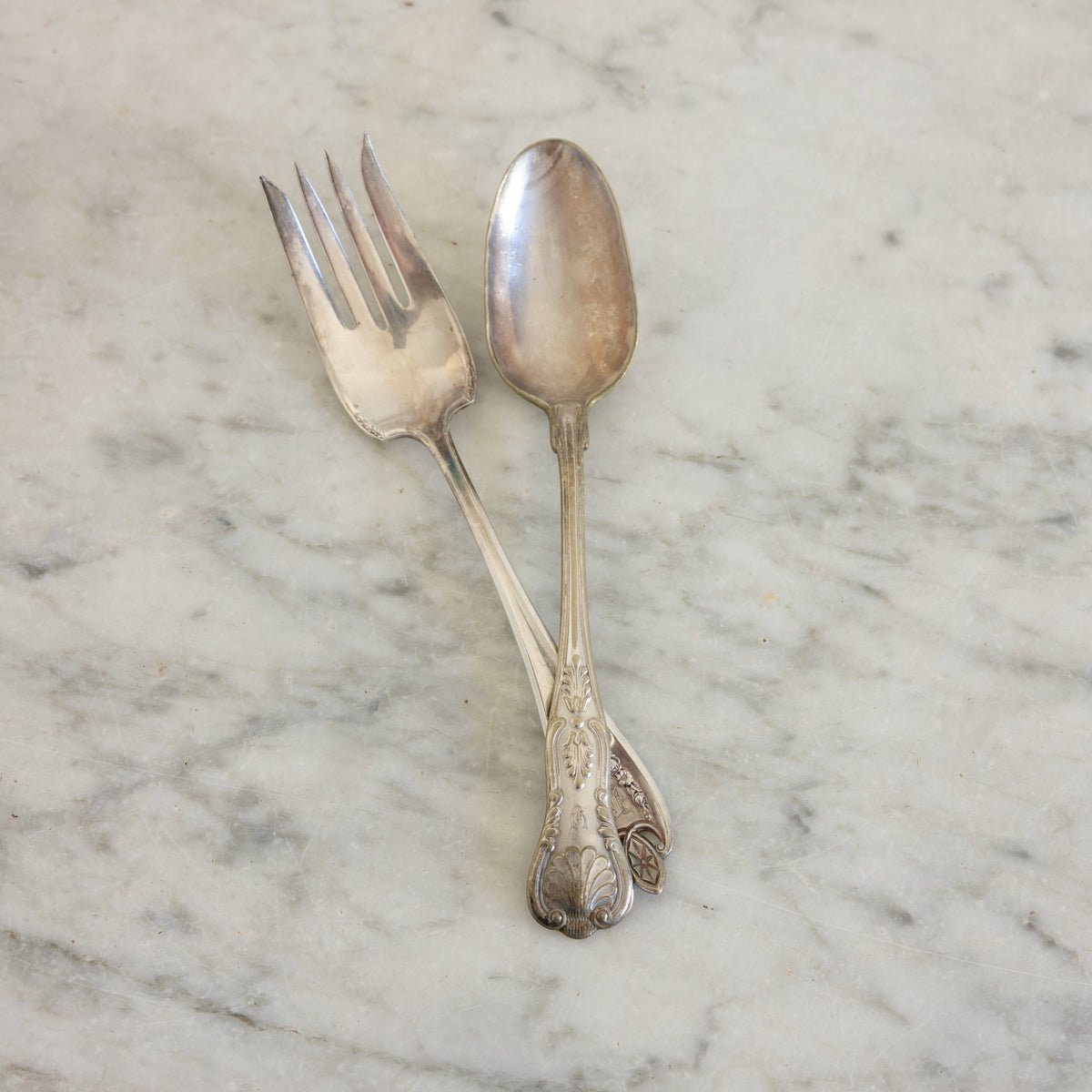 Vintage Serving Fork and Spoon | The Patrick Orbe Collection - elsie green - the french kitchen