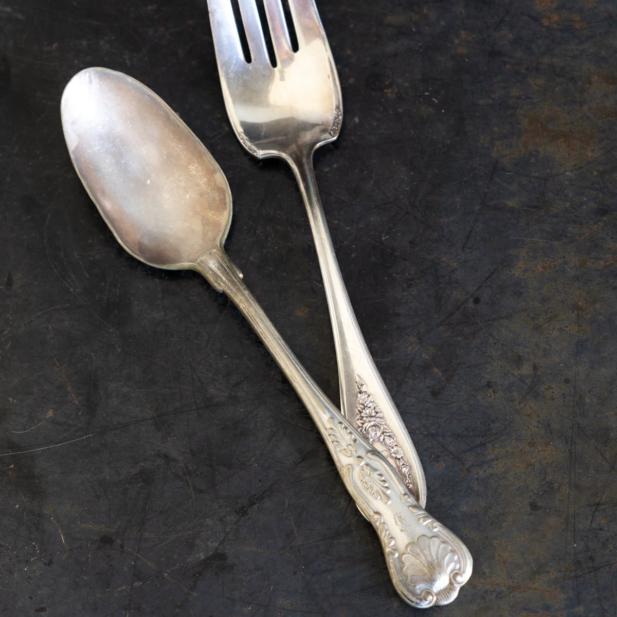 Vintage Serving Fork and Spoon | The Patrick Orbe Collection - elsie green - the french kitchen