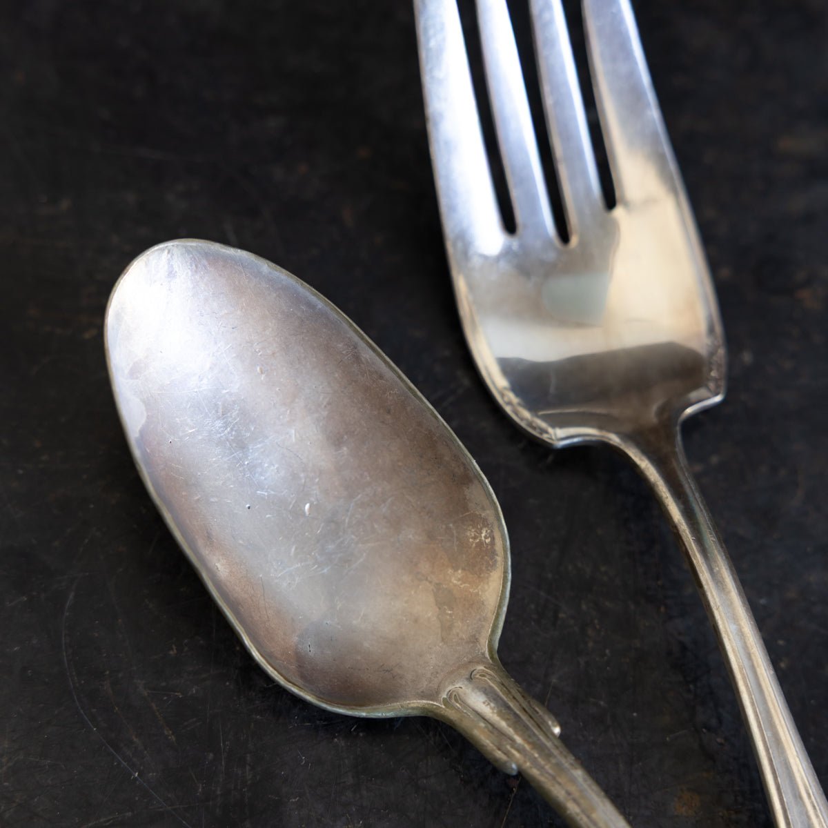 Vintage Serving Fork and Spoon | The Patrick Orbe Collection - elsie green - the french kitchen