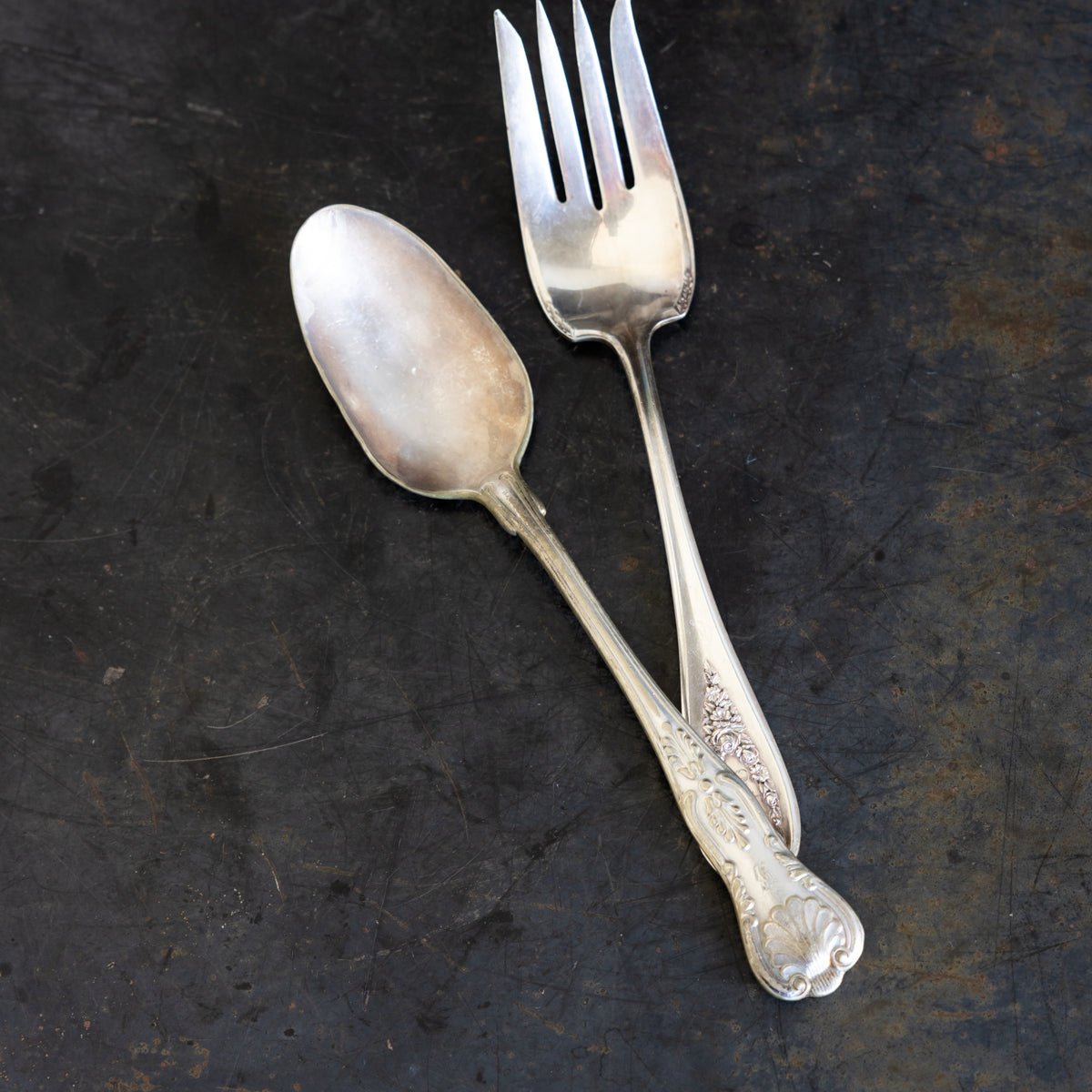 Vintage Serving Fork and Spoon | The Patrick Orbe Collection - elsie green - the french kitchen