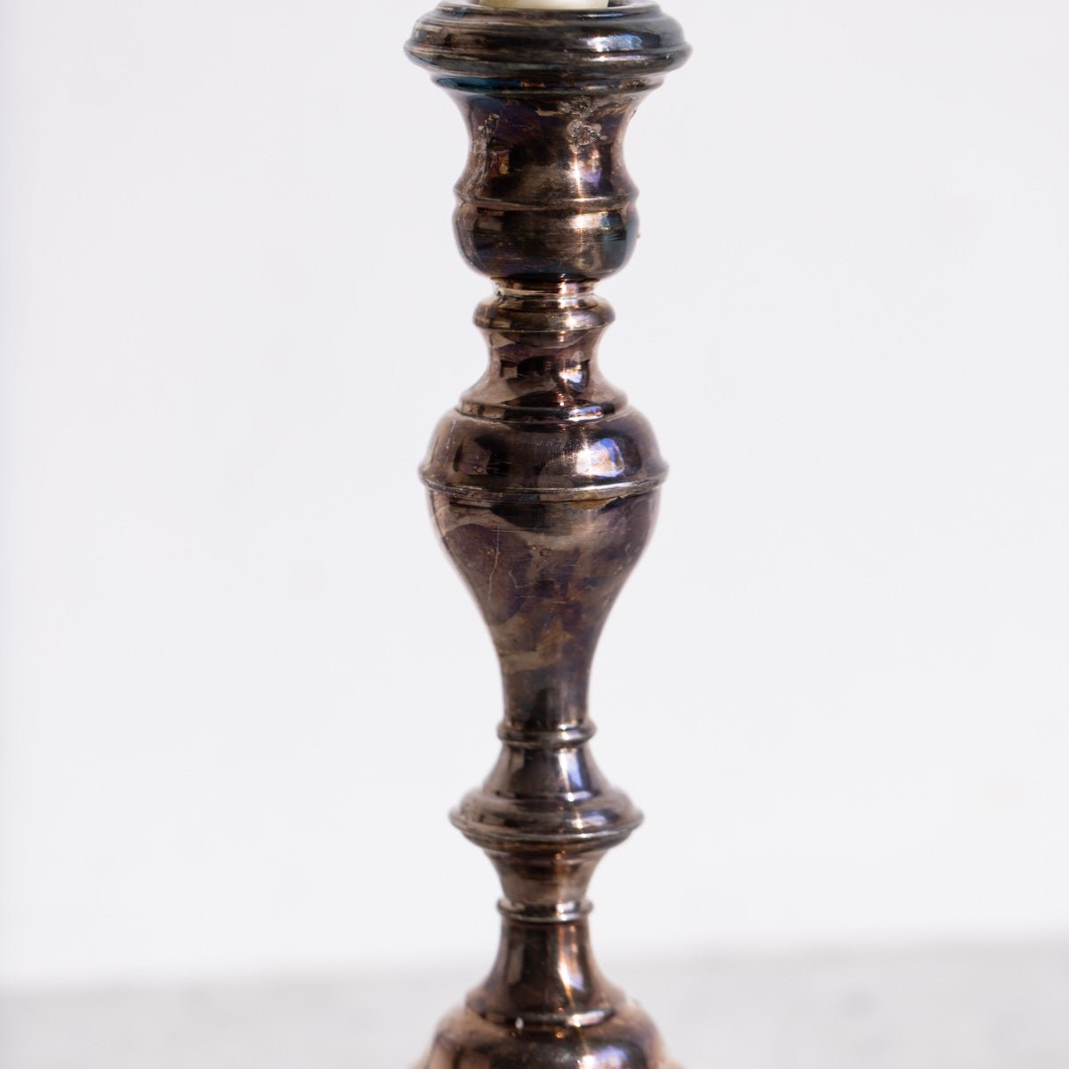 Vintage Silver Candlestick | The Patrick Orbe Collection - elsie green - decor