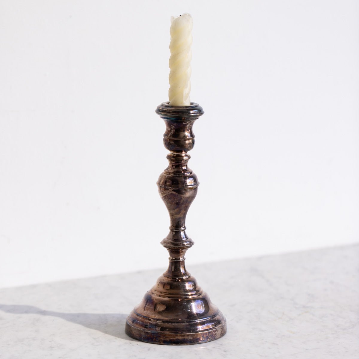 Vintage Silver Candlestick | The Patrick Orbe Collection - elsie green - decor