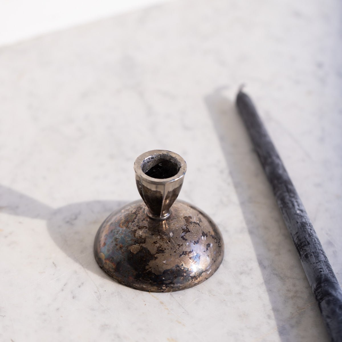 Vintage Silver Candlestick | The Patrick Orbe Collection - elsie green - decor