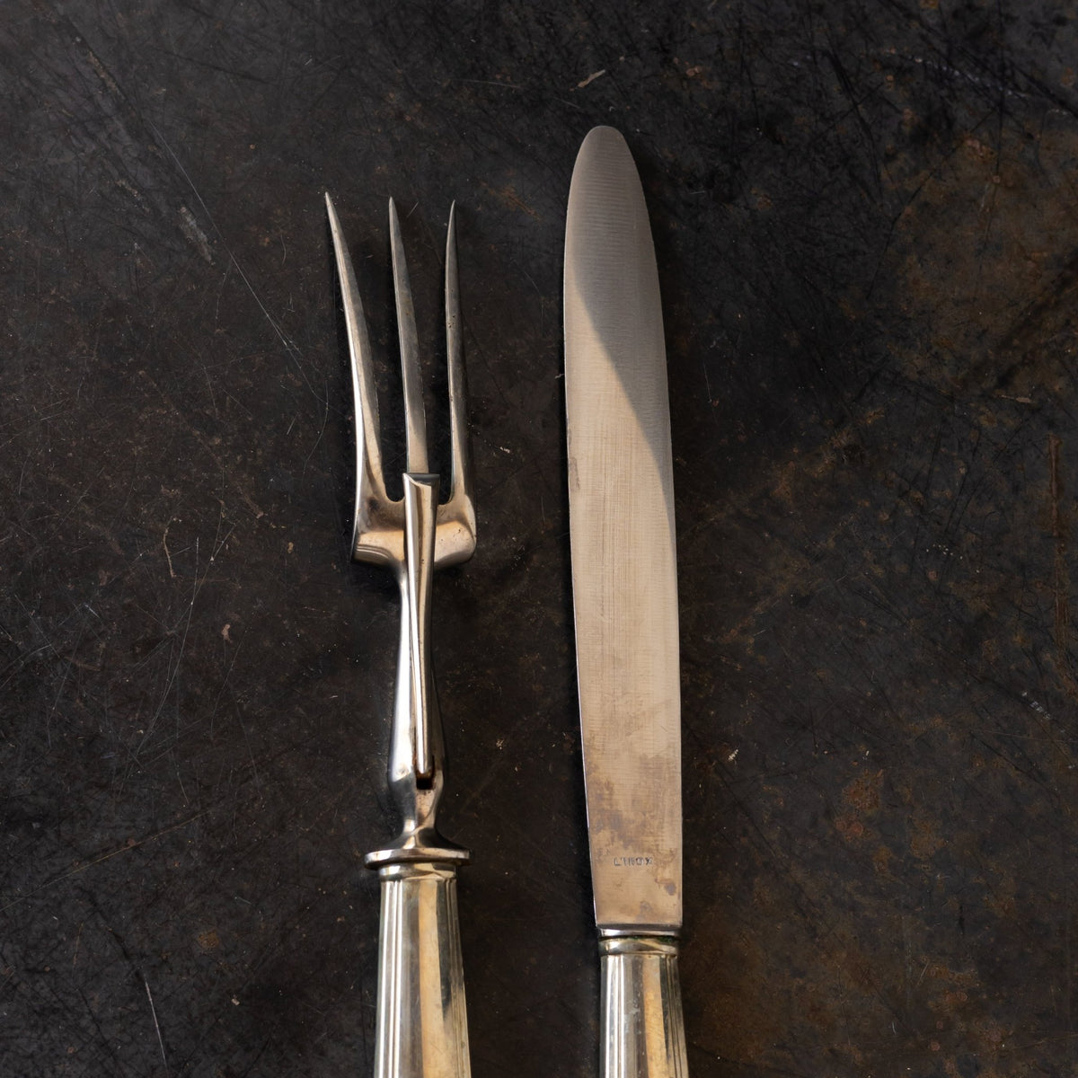 Vintage Silver Carving Set - elsie green - the french kitchen