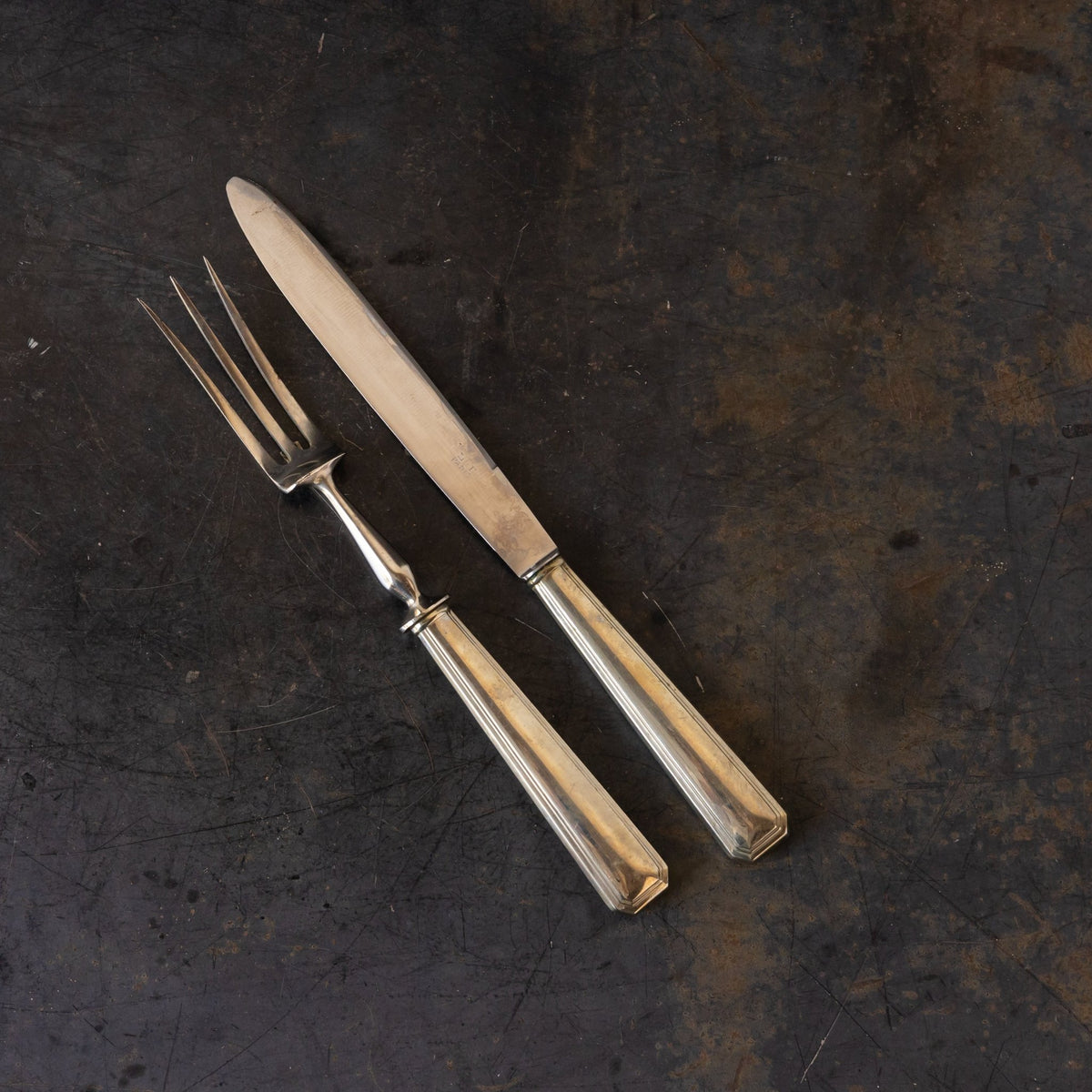 Vintage Silver Carving Set - elsie green - the french kitchen