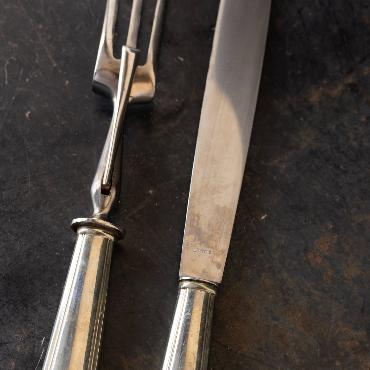 Vintage Silver Carving Set - elsie green - the french kitchen