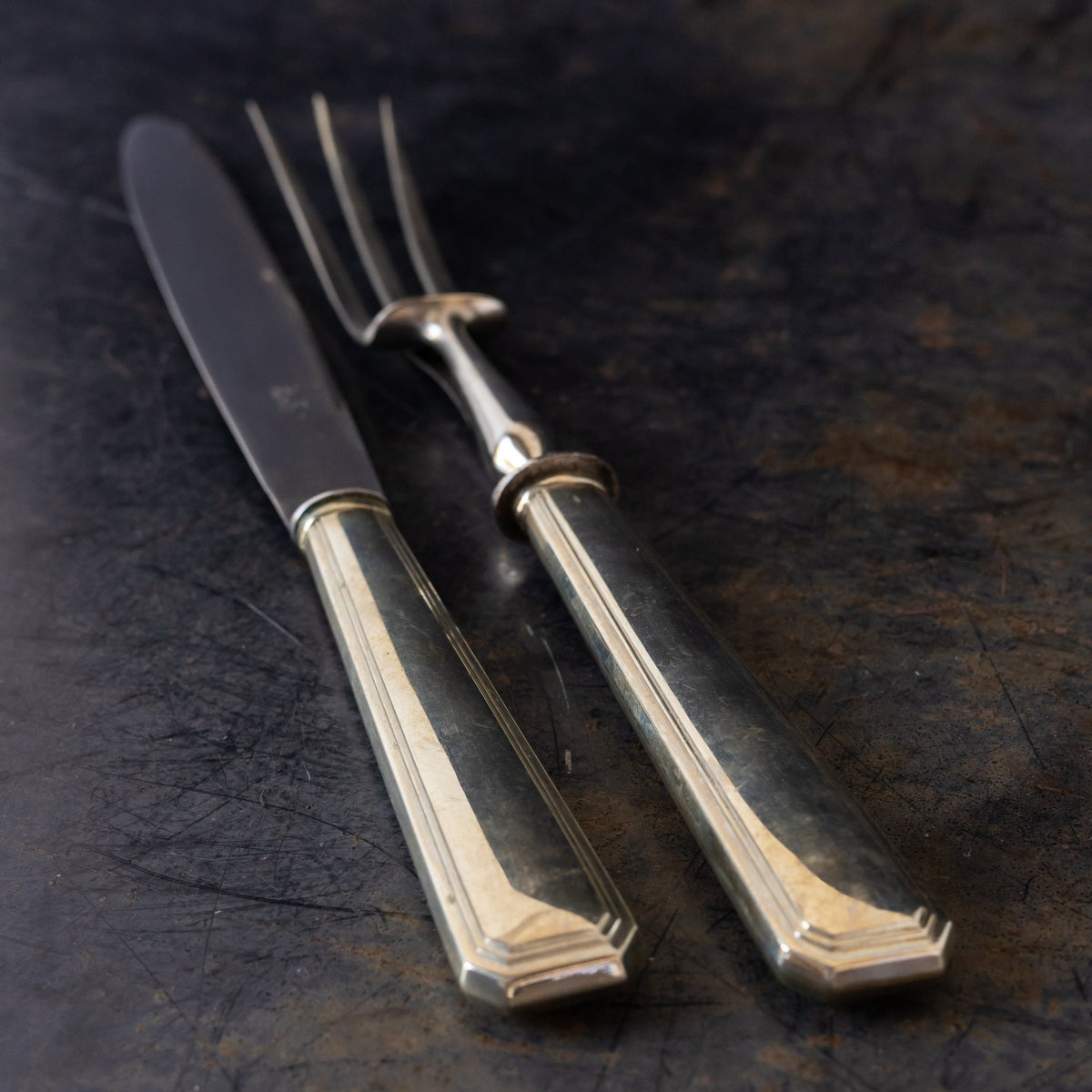 Vintage Silver Carving Set - elsie green - the french kitchen
