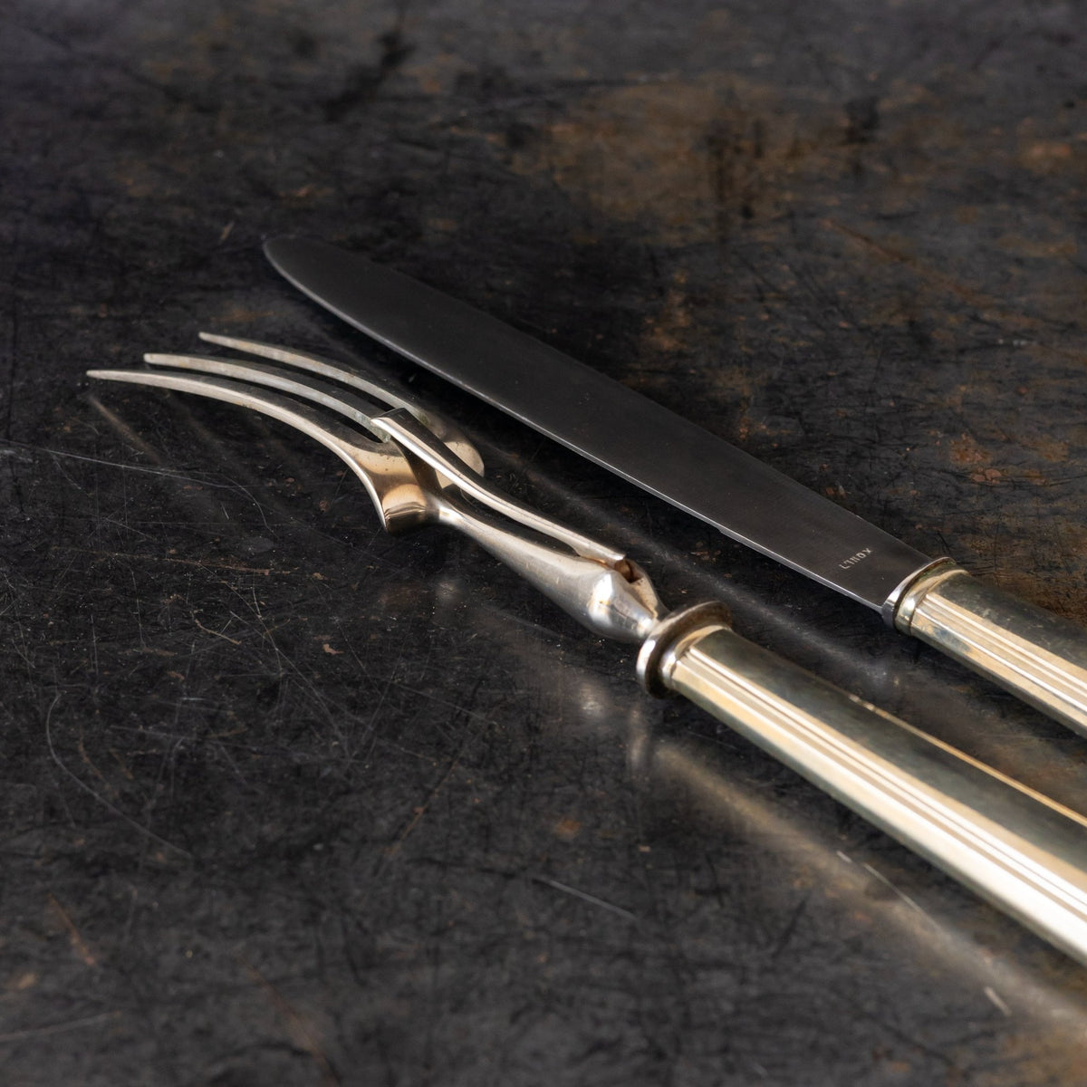 Vintage Silver Carving Set - elsie green - the french kitchen