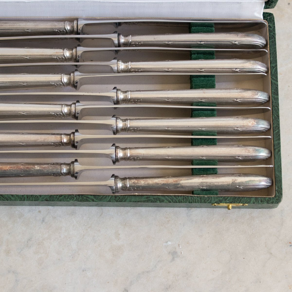 Vintage Silver Knife Set Of 12 - elsie green - The French Kitchen