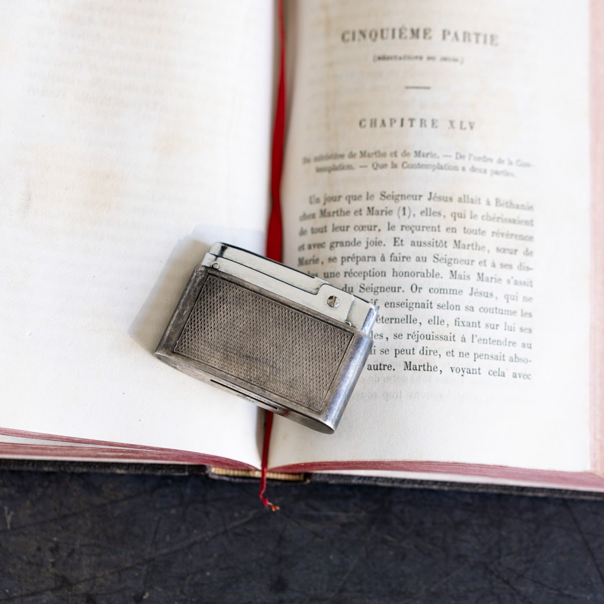 Vintage Silver Match Compound Pocket Lighter | The Patrick Orbe Collection - elsie green - decor