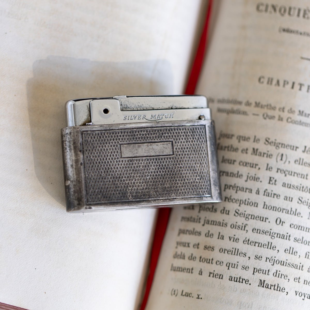 Vintage Silver Match Compound Pocket Lighter | The Patrick Orbe Collection - elsie green - decor