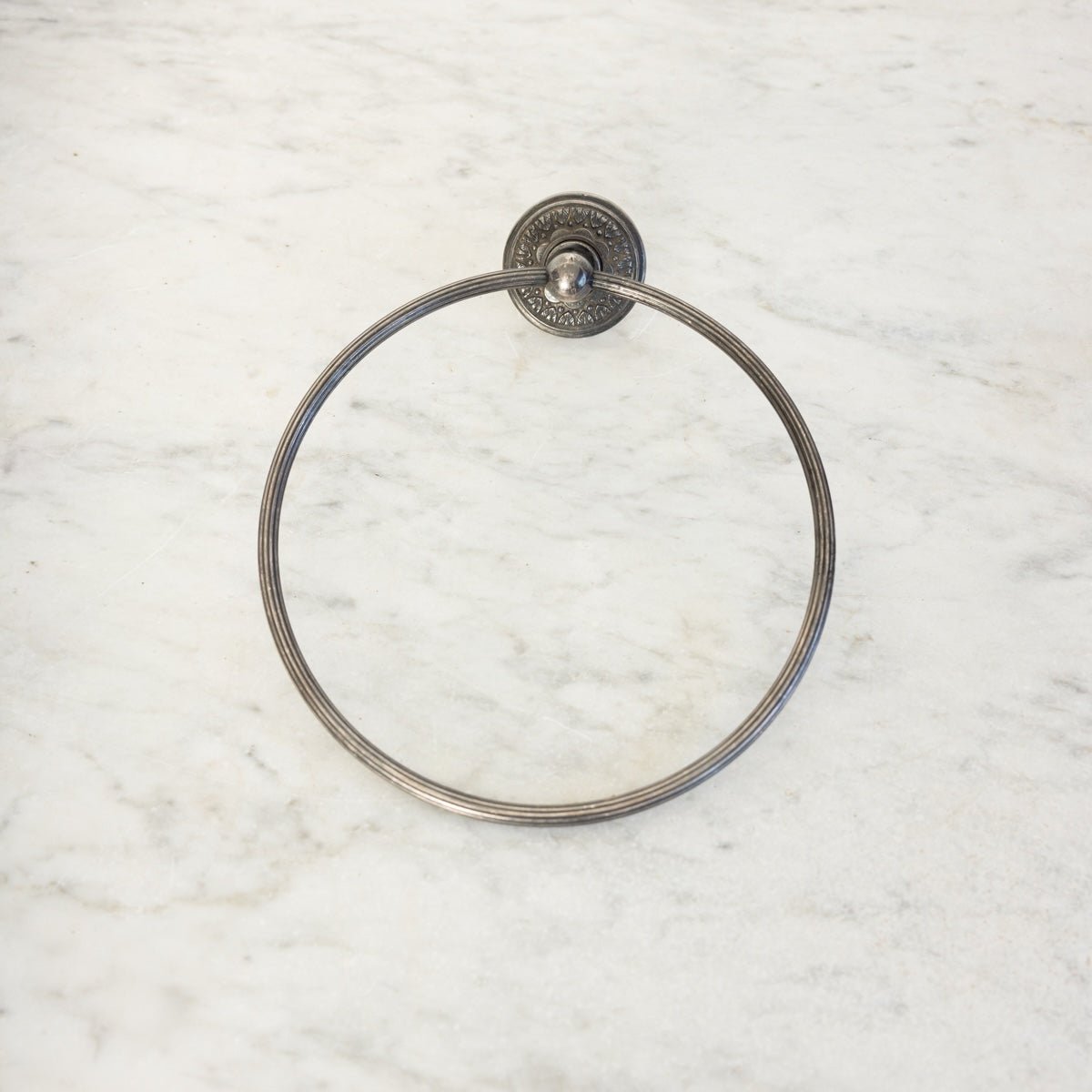 Vintage Silver Plated Towel Ring - elsie green - decor