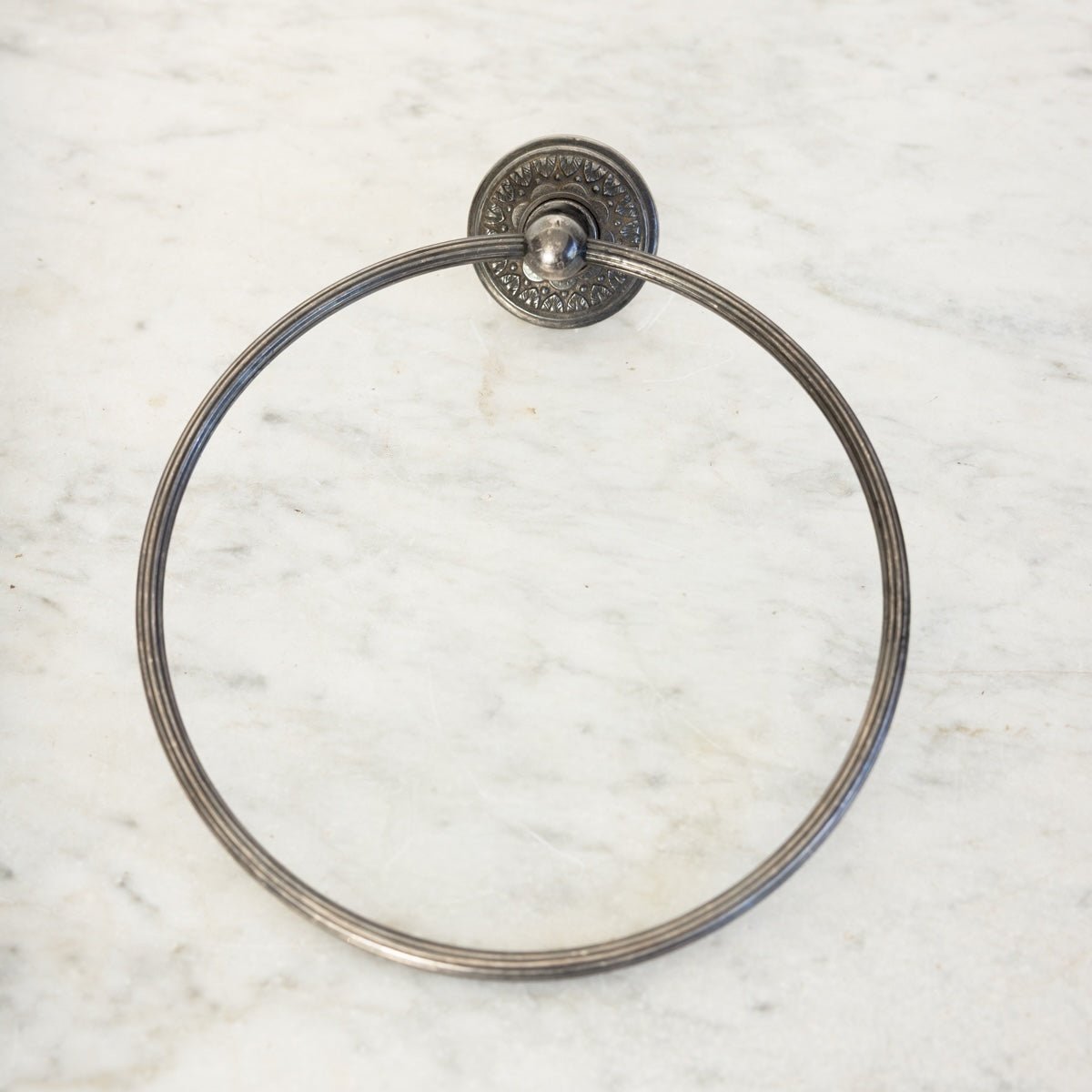 Vintage Silver Plated Towel Ring - elsie green - decor
