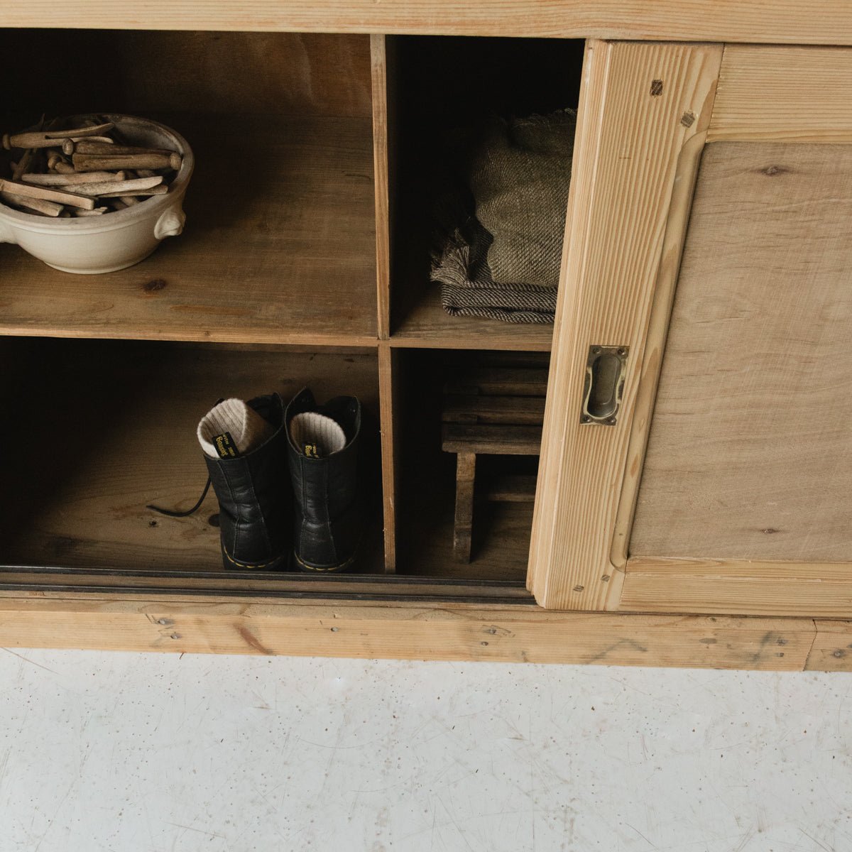 Vintage Sliding Door Cabinet - elsie green - furniture