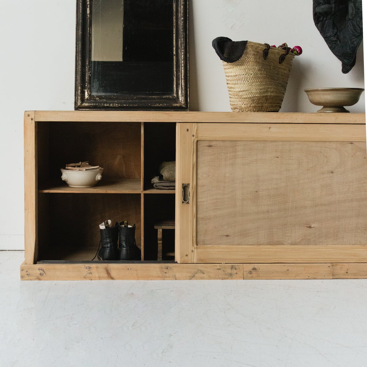 Vintage Sliding Door Cabinet - elsie green - furniture