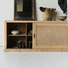 Vintage Sliding Door Cabinet - elsie green - furniture