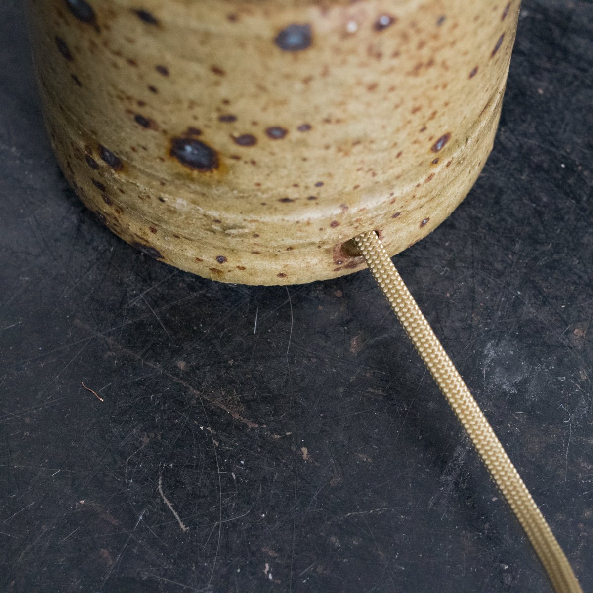 Vintage Stoneware Accent Lamp - elsie green - decor