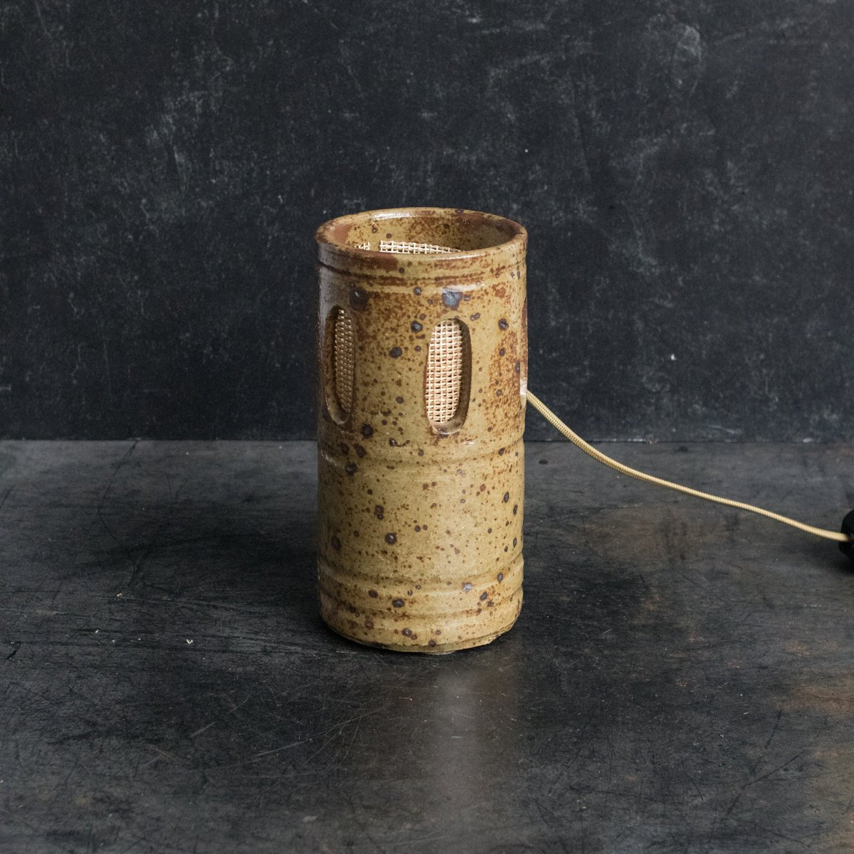 Vintage Stoneware Accent Lamp - elsie green - decor