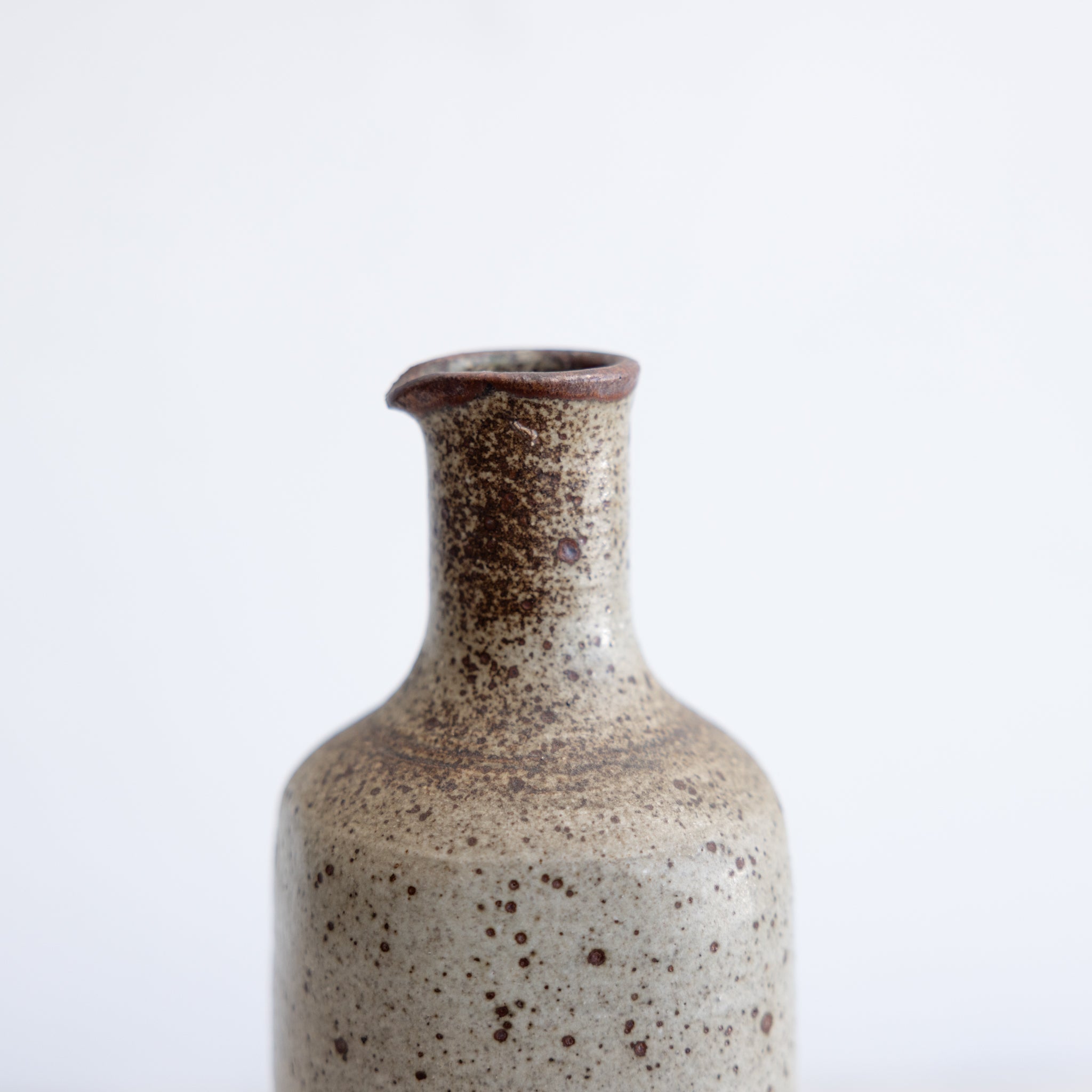 Vintage Stoneware Bottle | Signed by Artist - elsie green - decor