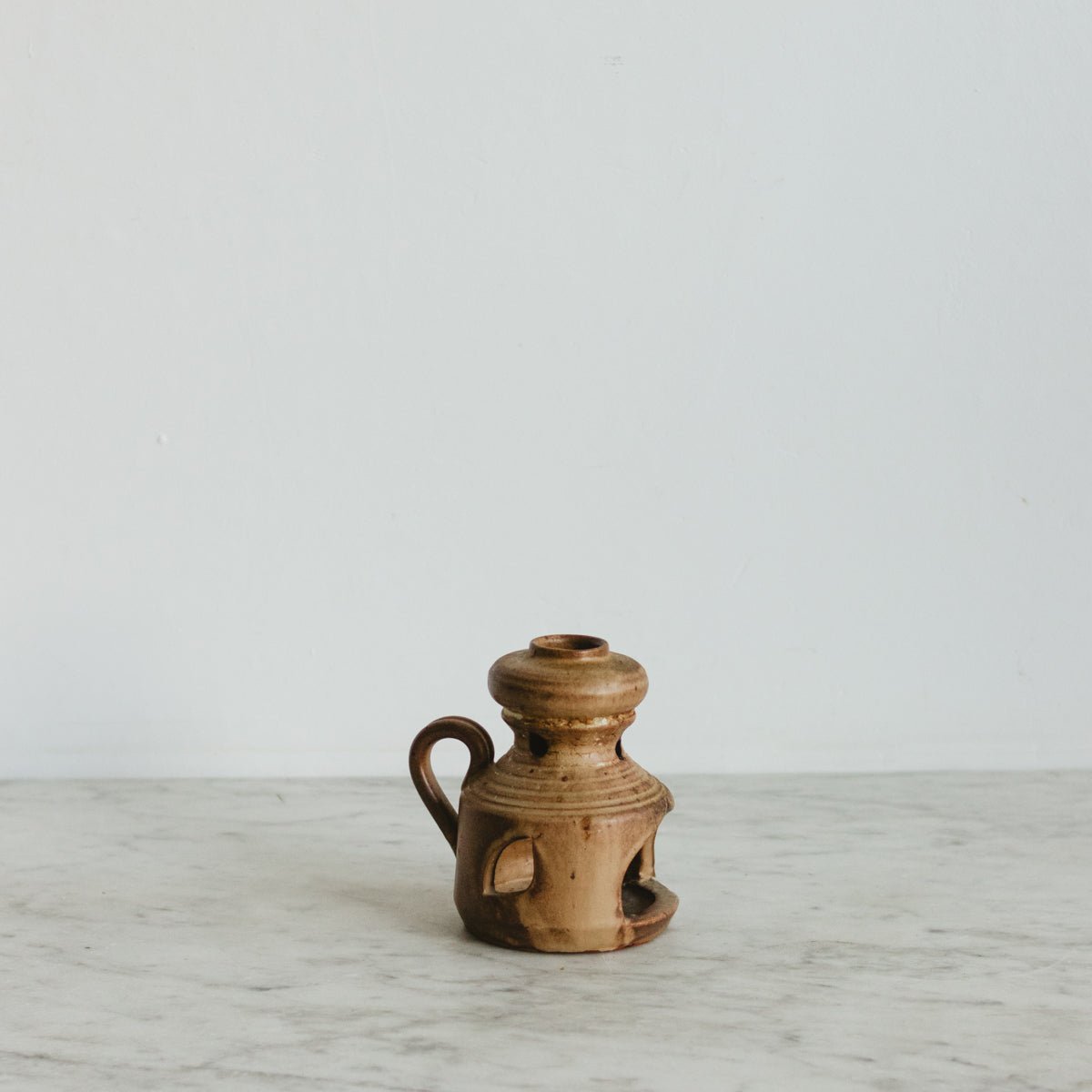 Vintage Stoneware Candlestick - elsie green - art