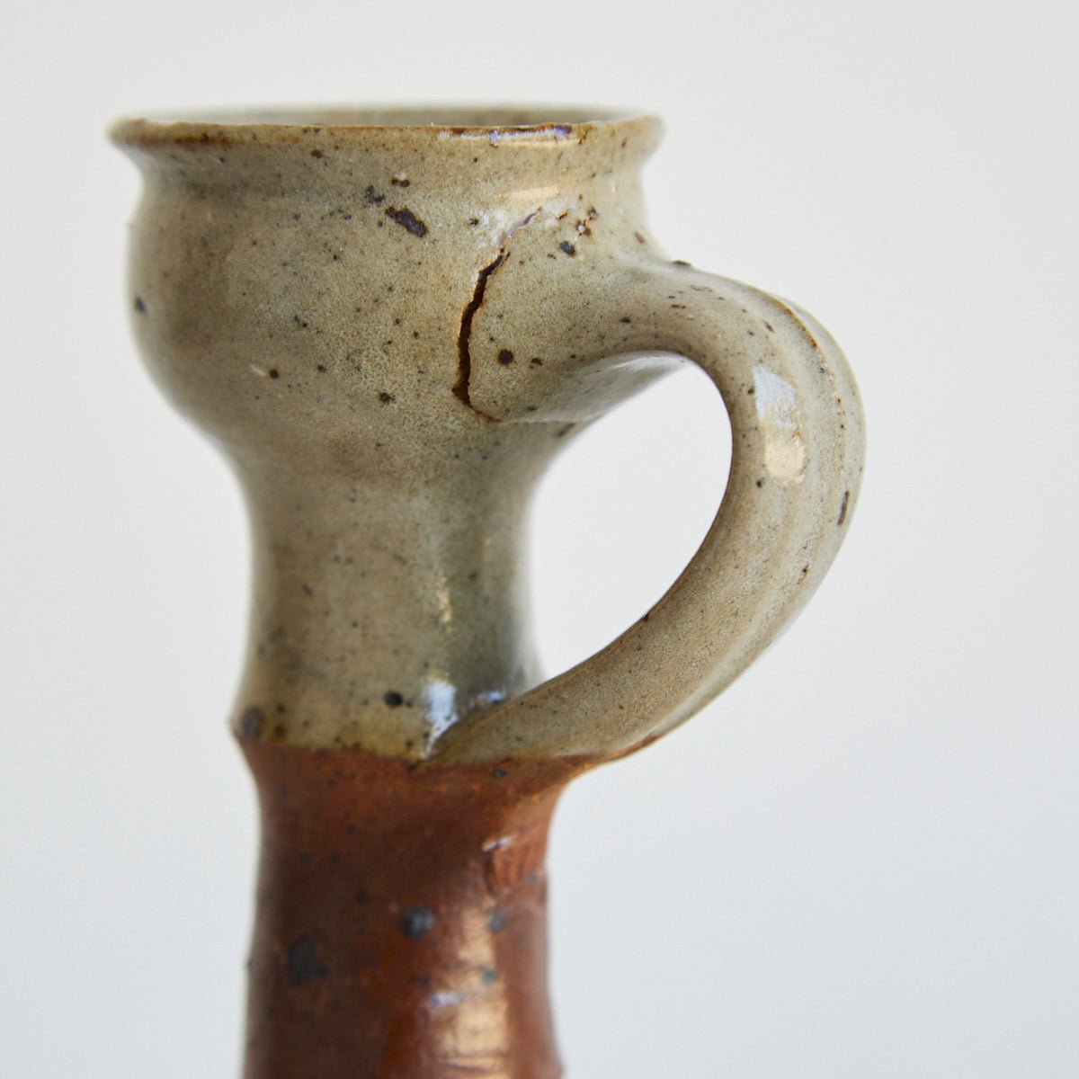 Vintage Stoneware Candlestick - elsie green - decor