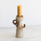 Vintage Stoneware Candlestick - elsie green - decor