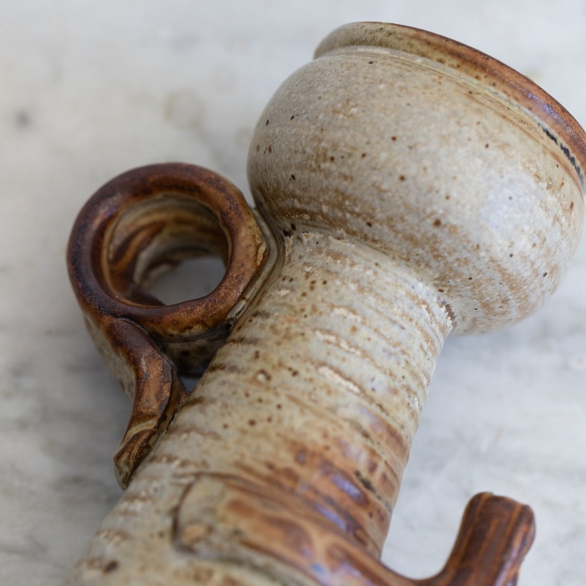 Vintage Stoneware Candlestick - elsie green - decor