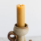 Vintage Stoneware Candlestick - elsie green - decor