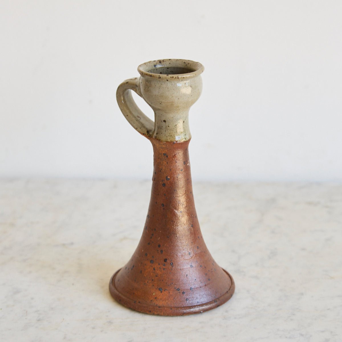 Vintage Stoneware Candlestick - elsie green - decor