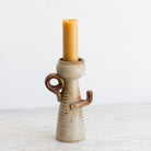 Vintage Stoneware Candlestick - elsie green - decor